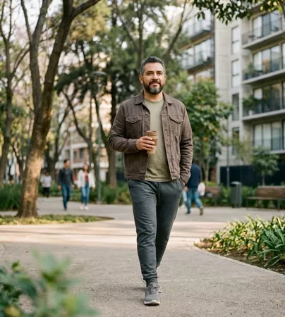 hombre relajado usando revert